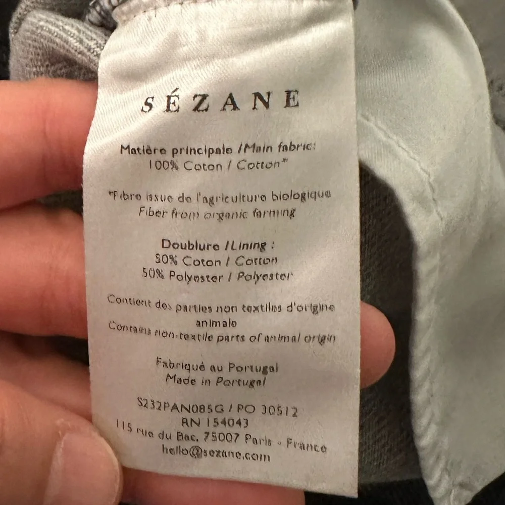 Sezane Gray Wide Leg‎ Trousers- Denim Size 40 - Picture 11 of 11